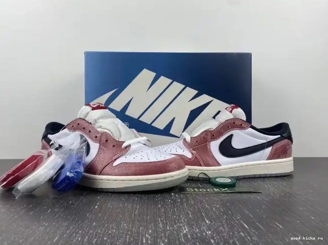 'RED BLACK' LOW 1 X JORDAN AIR OG ROOM TROPHY FN0432-017 0528